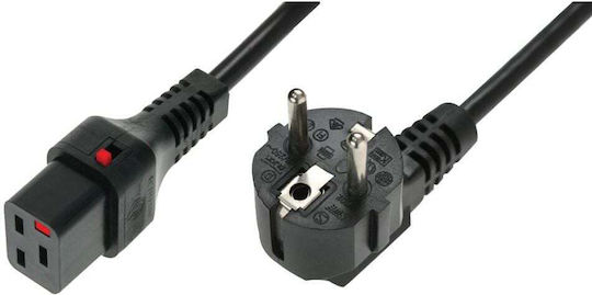 Digitus Schuko - IEC C19 Кабел 2м Черен (IEC EL262S)