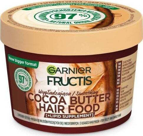Garnier Garnier Fructis Cocoa Butter Hair Food Smoothing Mask Frizzy Unruly Hair 400ml