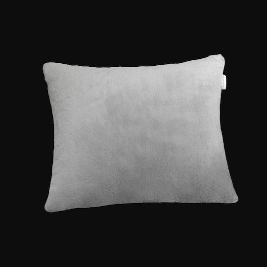 Guy Laroche Μαξιλάρι Καναπέ Crusty από Γούνα Silver 45x45εκ.