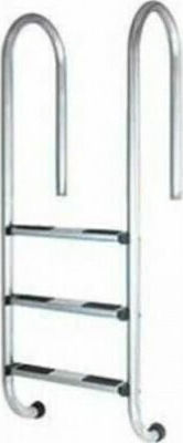Kripsol Muro PLM-401E Σκάλα Πισίνας από Ανοξείδωτο Ατσάλι 119.6x50εκ. Ασημί