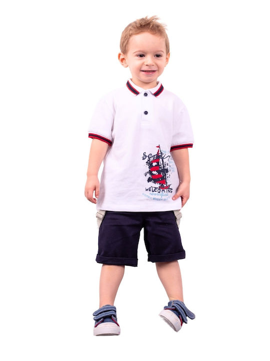 Hashtag Kids Set with Shorts Summer 3pcs Blue