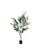 Inart Artificial Plant in Pot Olive Olive Tree I Green 150cm 1pcs