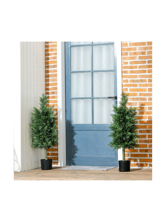 Künstliche Pflanze im Töpfchen Grün 38cm HomCom