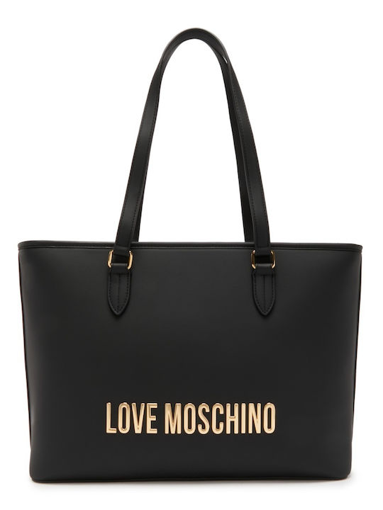 Moschino Γυναικεία Τσάντα Shopper Ώμου Μαύρη