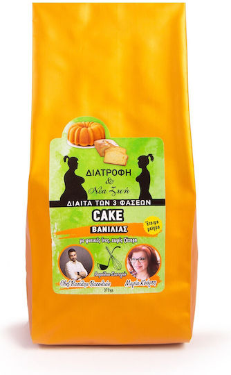 Mix pentru prăjitură cu vanilie cu fibre vegetale fără zahăr Nutrition & New Life 370g