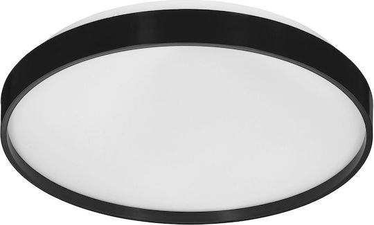 Active Jet Πλαφονιέρα Οροφής Μαύρη με Ενσωματωμένο LED