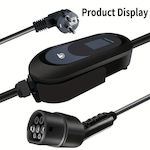 Electric Car Single Phase Charging Station Cable 5m Type 2 - Schuko FT58623