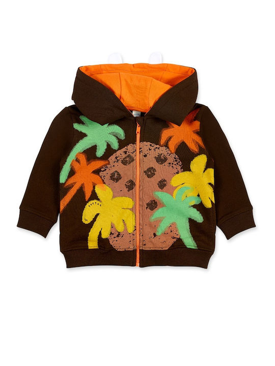 Tuc Tuc Kinder-Strickjacke mit Kapuze Kaffee