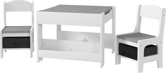 Kinder Tischset mit Stühlen Gray HomCom