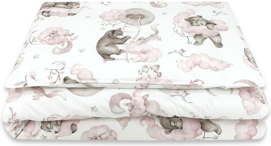 Qmini Baby Duvet Cover Set With Pillowcase Pink 140x200cm