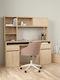 Γραφείο Function Plus Ξύλινο με Βιβλιοθήκη Jackson Hickory 149x48x156.2εκ.