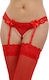 Soiemio Strumpfhalter Rot