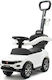 BabyMix Baby Lauflernhilfe Ride On mit Elterngriff für 12+ Monate Weiß