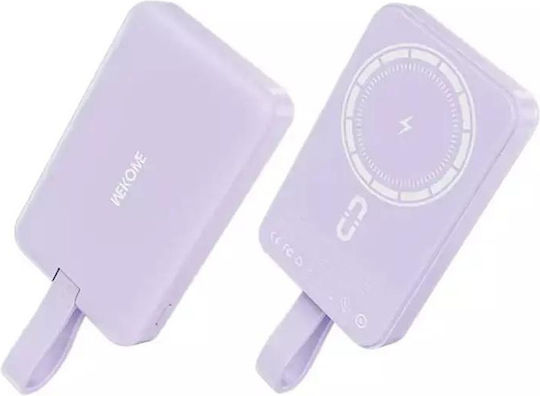 WK WP-47 MagSafe Power Bank 10000mAh 20W Μωβ