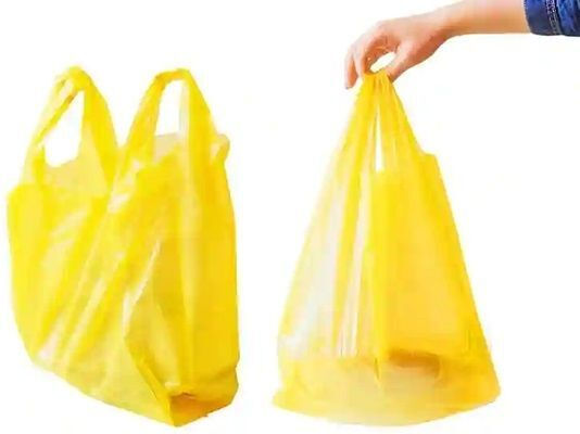 Plastic Packaging Bags Tank Top Type Yellow 2300pcs Paperplast