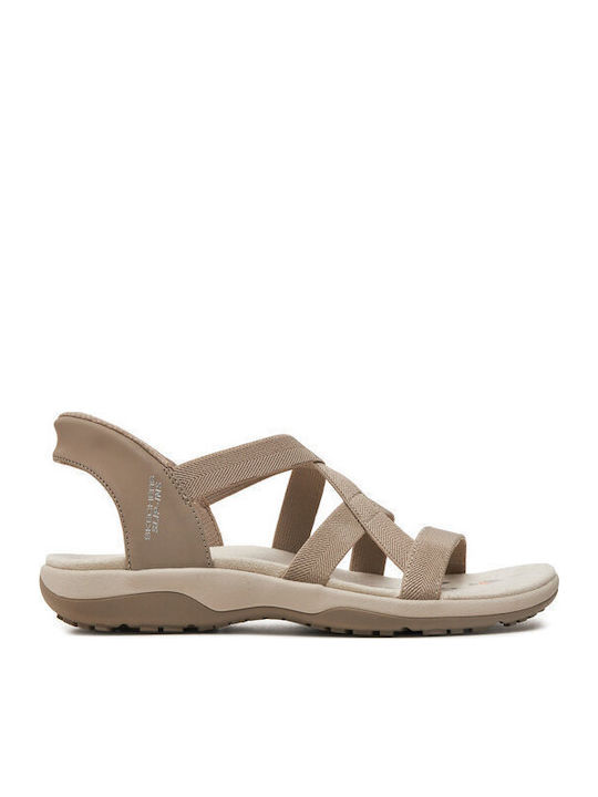 Skechers Reggae Γυναικεία Σανδάλια Μπεζ