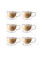 Set Tassen Kaffee Glas Transparent 300ml 6Stück