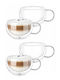 Set Căni Maro De sticlă Transparente 300ml 4buc