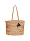 4queens Beach Bag with design Eye Beige