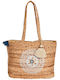 4queens Beach Bag with design Eye Silver