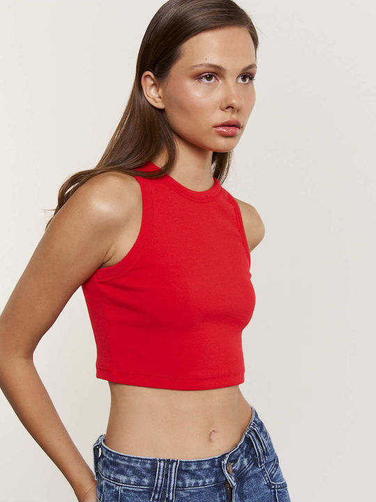 Edward Jeans Γυναικείο Crop Top Cherry