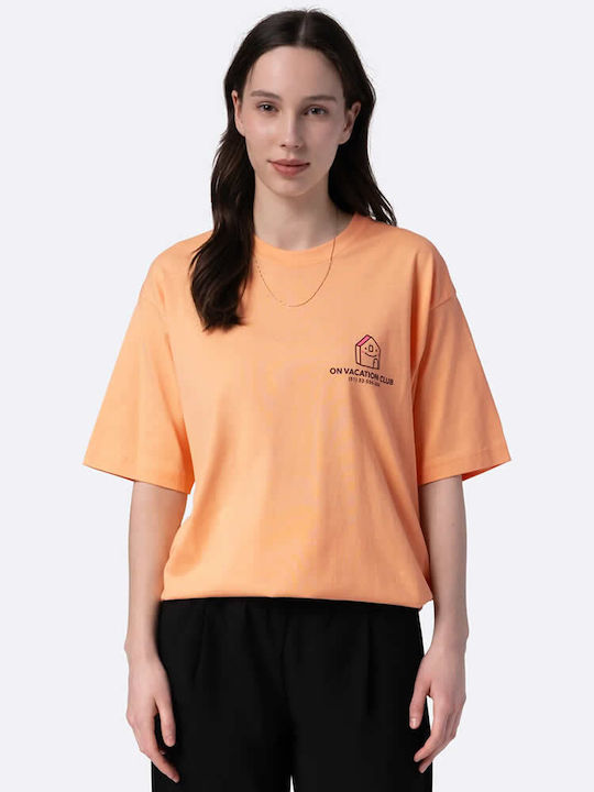 On Women's T-shirt Peach