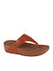 Lulu I88 Flip Flops With Platforms In Brown Colour