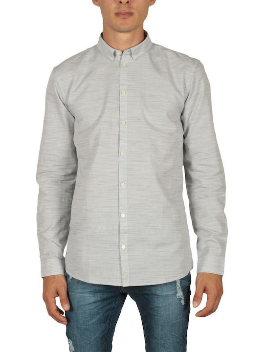 Minimum Men's Shirt Long Sleeve Cotton Gray