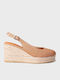 Women's Fabric Platform Espadrilles Tabac Brown