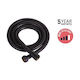 Interflex Metallic Shower Hose Black 100cm (1/2")