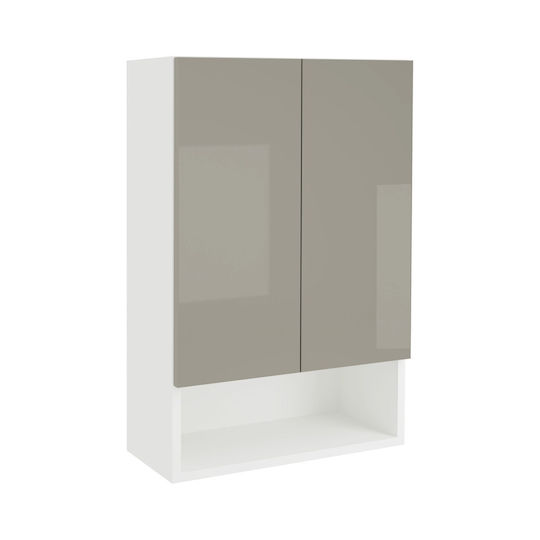 Zed Ντουλάπι Μπάνιου 48x22x72cm Glossy Grey/Alb