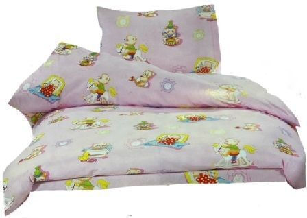 Nima Bears Kids Duvet Cover Single PInk 160x240cm