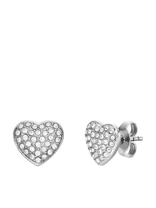 Fossil Sadie Обици от Стомана с Камъни