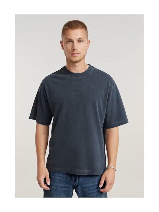 G-Star Raw T-shirt Bărbătesc cu Mânecă Scurtă Albastru Petrol
