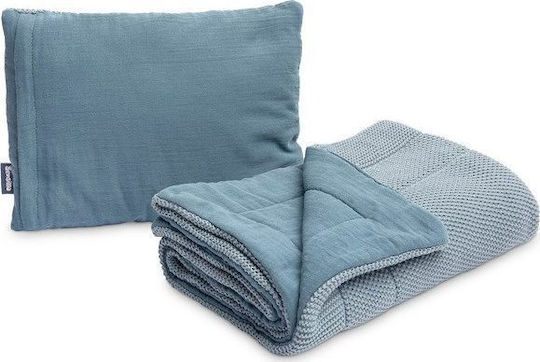 Sensillo Baby Bettbezug Set mit Kissenbezug Blue 80x100cm.