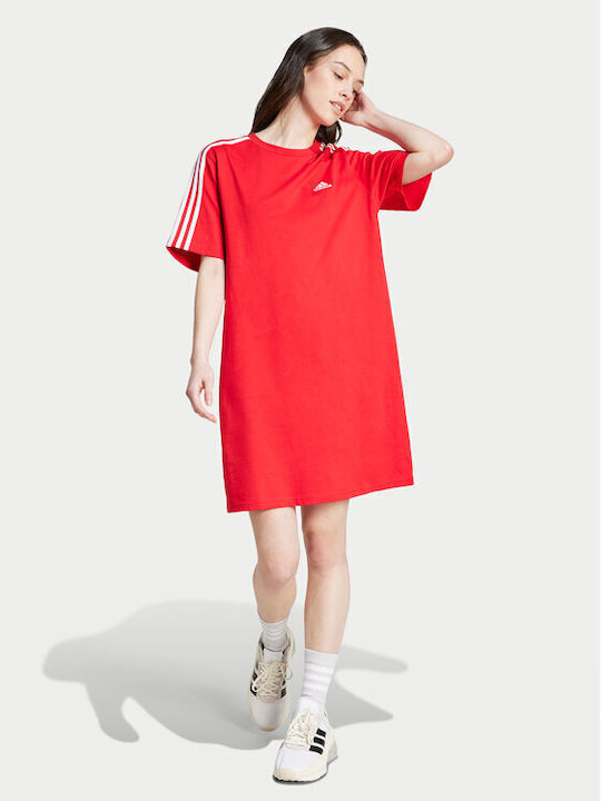 Adidas Essentials 3-stripes Rochie Red