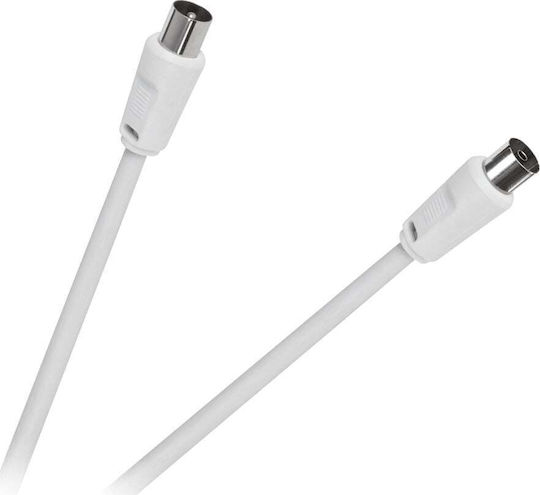 Καλώδιο Κεραίας Coax male - Coax female Λευκό 1.8m (KPO2735F-1.8) 1τμχ