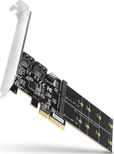 Controler Axagon Pces-sa4m2 Controler Pcie 2x Sata Intern 6g + 2x Intern M.2 B-key Sata Sp & Lp