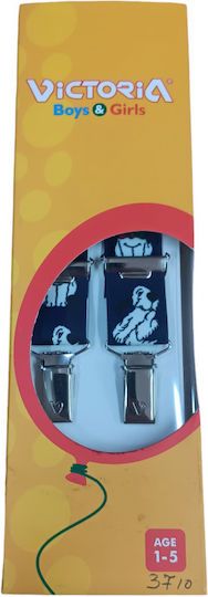 Victoria Kids Suspenders with 3 Clips Blue