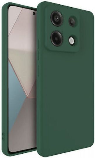 Silky Soft Umschlag Rückseite Silikon / Kunststoff Grün (Redmi Note 13 4G)
