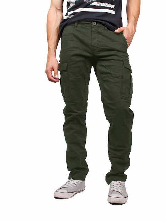 Gnious Pantaloni pentru bărbați Cargo Elastice Verde