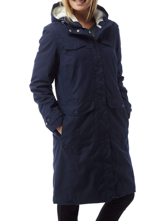 Craghoppers Women's Short Lifestyle Jacket for Winter Blue