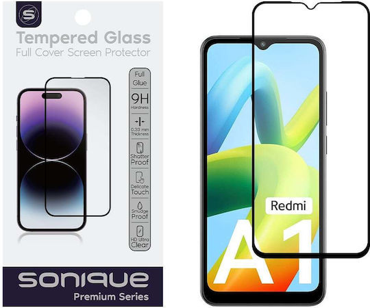 Hardy Glass Sonique Premium Series Hd Full Cover 9h Xiaomi Redmi A1 Redmi A1 Plus Redmi A2 Redmi A2 Plus Poco C50 Black