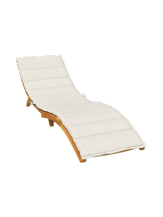vidaXL Sunbed Cushion with Backrest Cream Melan...