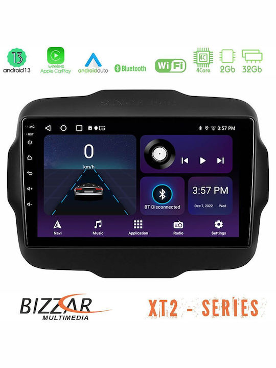 Bizzar Ηχοσύστημα Αυτοκινήτου 2DIN (Bluetooth/USB/WiFi/GPS/Apple-Carplay/Android-Auto) με Οθόνη Αφής 9"