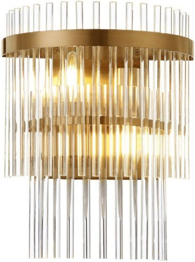 Viokef Lamp Wall with Socket E14 Gold 15cm