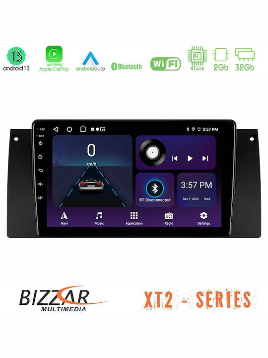 Bizzar Ηχοσύστημα Αυτοκινήτου 2DIN (Bluetooth/USB/WiFi/GPS/Apple-Carplay/Android-Auto) με Οθόνη Αφής 9"
