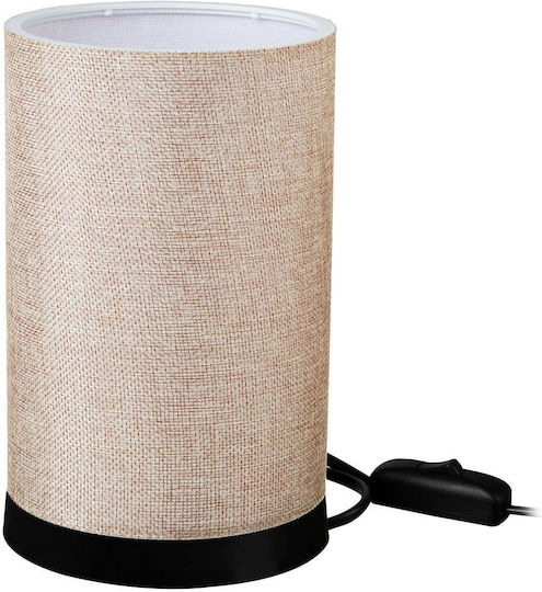 Heronia Metal Table Lamp for Socket E27 with Brown Shade and Base