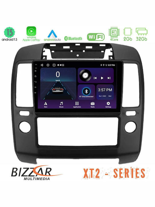 Bizzar Car Audio System for Nissan Navara / Pathfinder 2006-2011 with A/C (Bluetooth/USB/WiFi/GPS/Apple-Carplay/Android-Auto) with Touch Screen 9"