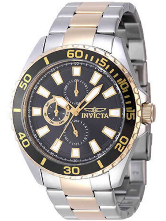 Invicta Pro Diver Men's Watch Chronograph Battery with Silver Metal  Bracelet 47557